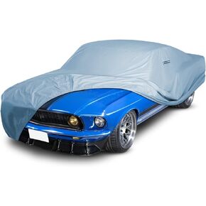 iCarCover Fits: [Ford Mustang Mach 1] Full Car Cover Waterproof All Weather Weatherproof UV Sun Snow Dust Storm Resistant Exterior Outdoor Custom Protection with Straps (Year Fits 1969-1970)