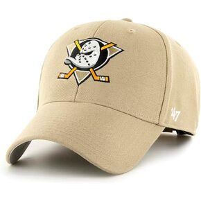 47 Anaheim Ducks Hat Mens Womens MVP Adjustable Cap, Khaki