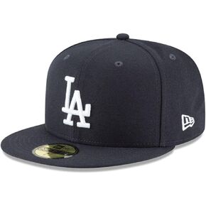 New Era 59Fifty MLB Basic Los Angeles Dodgers Navy Blue Fitted Headwear Cap (7 1/2-59.6cm)