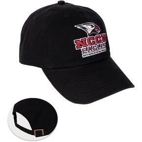 Desert Cactus North Carolina Central University Baseball Hat NCCU Eagles Brimmed Embroirderd Cap Adjustable Cloth Strap Adult (Style A) Black