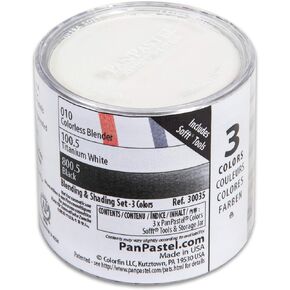 PanPastel Artist Pastels by GOLDEN, Blending & Shading Set, 3 Color, Professional Artist Pastels, Unique Pan Format (cake-like)