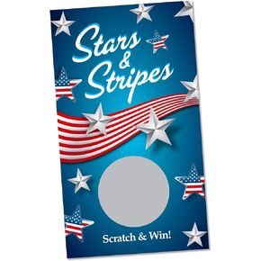 Stars & Stripes Scratch Off Cards - (30 Cards) - Patriotic Scratch Off Cards