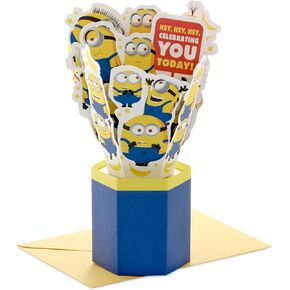 Hallmark Paper Wonder Minions Pop Up Card for Birthdays, Graduations, Retirements, Celebrations