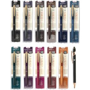 Zebra Gel Ballpoint Pen Sarasa Grand 0.5mm Vintage Color 11 Color Retractable Pen Set With Original Stylus Ballpoint Touch Pen