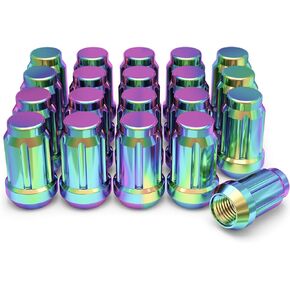 White Knight 3807SNEO-20AM Neo Chrome M12x1.50 Spline Lug Nut with Key, 20 Pack