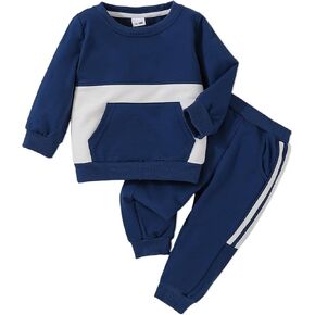 Doresbebe Toddler Baby Boy Clothes Fall Winter Outfit Infant Sweatshirts Pullover Sweatsuit Tops Long Pants Clothing Set