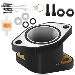 Carburetor Holder Intake Manifold Boot Joint Compatible with Yamaha Warrior 350 YFM350 YFM350X 1987-2004 / Wolverine YFM 350 1995 1UY-13586-01-00 1UY-13586-02-00
