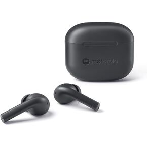 Motorola Moto Buds 065 - سماعات أذن لاسلكية حقيقية، عزل للضوضاء و17 ساعة من اللعب، تحكم باللمس على كلتا السماعتين، مقاومة للماء IPX4، ميكروفون ENC للمكالمات الصوتية الواضحة. (ليلة بلا قمر)