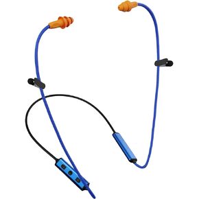 Bluetooth Earplug Headphones, Neckband Wireless Work Earbuds, Noise Reduction Ear Plugs with 20 Hour Battery, Sweatproof in-Ear Earphones with Mic and Controls, for Work Construction Safety
