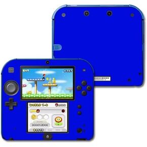 MightySkins Skin Compatible with Nintendo 2DS - Solid Blue | Protective, Durable, and Unique Vinyl Decal wrap Cover | Easy to Apply, Remove, and Change Styles | Made in The USA