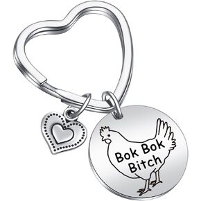 Chicken Gift Bok Bok Bitch Keychain Chicken Mom Keychain Chicken Farmer Keychain Chicken Whisperer Gift Crazy Chicken Lady Keychain Chicken Mom Gift Farmer Gift Chicken Keychain