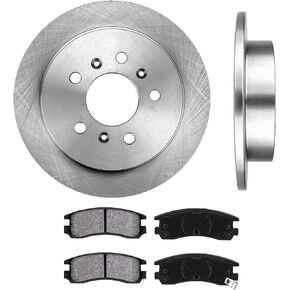Callahan Rear Replacement Brake Disc Rotors and Semi-Metallic Brake Pads Brake Kit For Buick Allure Lacrosse Chevy Impala Monte Carlo
