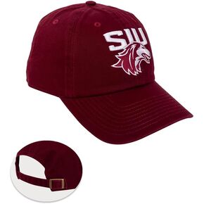 Desert Cactus Southern Illinois University Baseball Hat SIU Salukis Brimmed Embroirderd Hats Cap Adjustable Cloth Strap Adult (Style A) Maroon