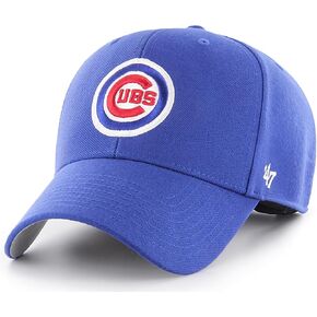 47 Chicago Cubs Blue Alternate Logo Primary Logo MVP Adjustable Velcro Hat Cap, Adult One Size Fits All