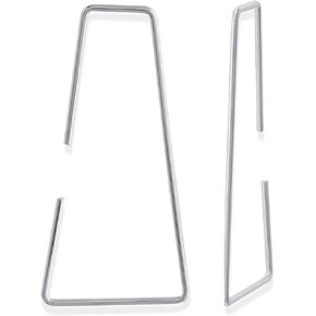 Boma Jewelry Sterling Silver Rectangle Pull Through Threader Hoop Earrings