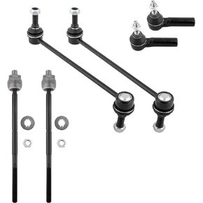 BOXI 6pcs Front Inner Outer Tie Rod Ends for Ford Mustang 2005 2006 2007 2008 2009 2010 | K80899 EV80804 ES80805