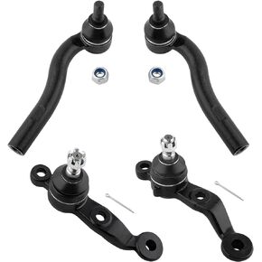 BOXI (Set of 4) Front Lower Ball Joints + Outer Tie Rods Fit for Lexus GS300 1998-2005 / GS400 1998-2000 / GS430 2001 2002 2003 2004 2005 / SC430 2002-2010 | Replace K500102 K500101 ES80584 ES80585