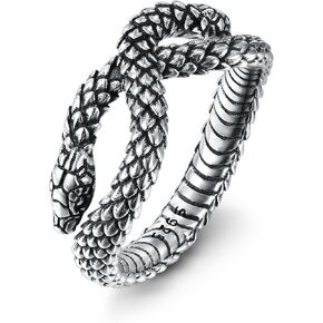 Snake Ring for Men Women 925 Sterling Silver Snake Ring Size 8 9 10 Ring Jewelry Gift