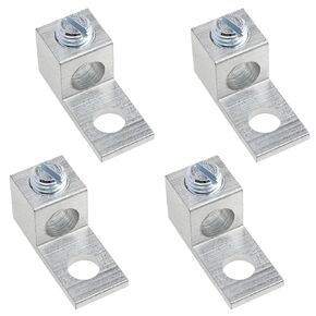 Lovelysp Aluminum Mechanical Lugs 2AWG TA-2 1B2U Terminal Mechanical Lugs 1-Hole Aluminum Terminal Mechanical Lugs 4PCS