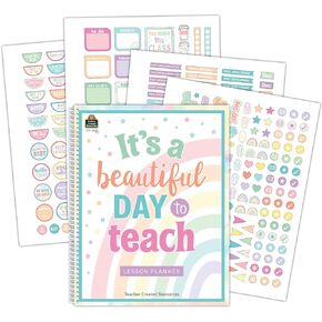 Teacher Created Resources Pastel Pop Lesson Planner 8.5 inches X 11 inches