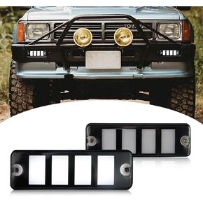 Front Bumper Fog Light For Toyota 4Runner & Pickup 1984 1985 1986 1987 White Daytime Running Light Amber Sequential Turn Signal Lamp DRL Accessories 8152089130 8151089130