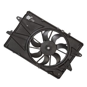 Black Condenser Radiator Cooling Fan Motor Assembly Replacement for 2010-2017 GMC Terrain 2.4L Chevrolet Equinox 2.4L 3.6L 25952785 GM3115239