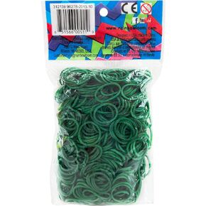 Rainbow Loom® Dark Green Rubber Bands with 24 C-Clips (600 Count)