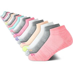 Avia Girls' Socks - 20 Pack Performance Cushion Quarter Cut Socks