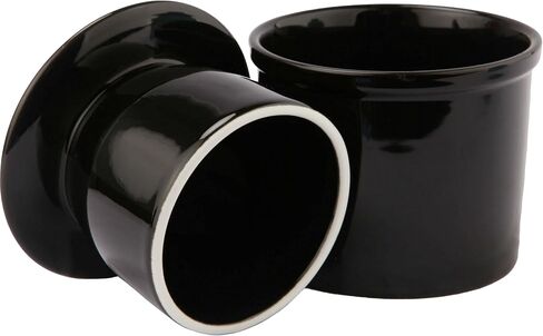 Large Capacity Butter Dish with Lid and Butter Cutter for 1 LB Butter, Airtight Porcelain Butter Keeper also Contain Cream Cheese Cake Salad Candy, Black in Saudi Arabia