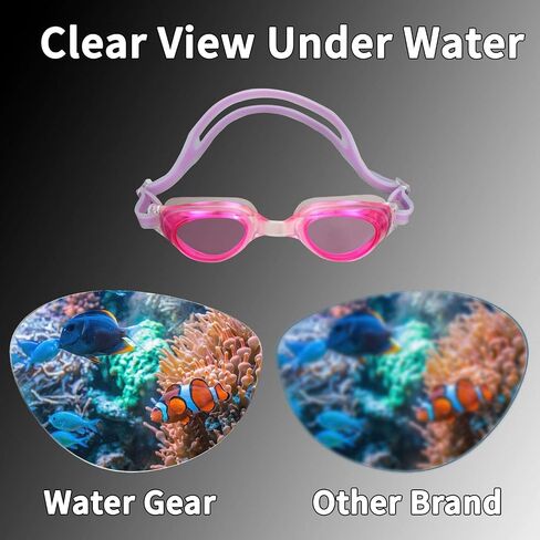 Water Gear Anti-Fog Goggles - Women and Mens Swimming Goggles - Great for Pool and Diving - Comfortable and Clear Vision in Saudi Arabia