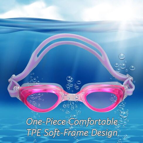 Water Gear Anti-Fog Goggles - Women and Mens Swimming Goggles - Great for Pool and Diving - Comfortable and Clear Vision in Saudi Arabia