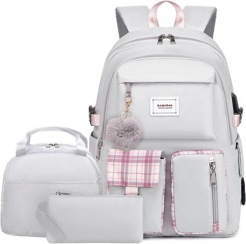 Girl Roomy Fashion Laptop Backpack Set Casual Daypack Set for Women Black in Saudi Arabia