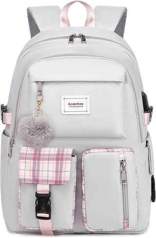 Girl Roomy Fashion Laptop Backpack Set Casual Daypack Set for Women Black in Saudi Arabia