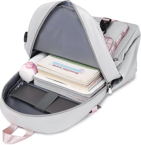 Girl Roomy Fashion Laptop Backpack Set Casual Daypack Set for Women Black in Saudi Arabia