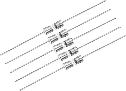 uxcell Slow Blow Fuse Time Delay Axial Lead Glass Fuses 3.6mm X 10mm 250V T2A 5Pcs in Saudi Arabia