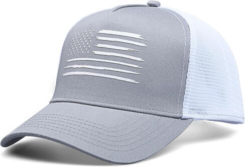 American Flag Trucker Hat Adjustable Snapback Hat Men & Women Baseball Cap Breathable Mesh Hat in Saudi Arabia