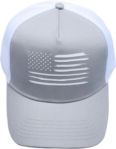 American Flag Trucker Hat Adjustable Snapback Hat Men & Women Baseball Cap Breathable Mesh Hat in Saudi Arabia
