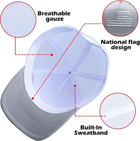 American Flag Trucker Hat Adjustable Snapback Hat Men & Women Baseball Cap Breathable Mesh Hat in Saudi Arabia