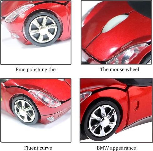 PCTC Cool Sport Car Shape USB Wired Optical Mouse (Red) in Saudi Arabia