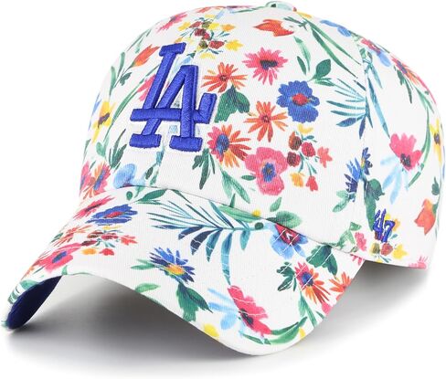 '47 MLB Los Angeles Dodgers Women's Highgrove Clean Up Adjustable Hat - Floral, Floral, One Size in Saudi Arabia