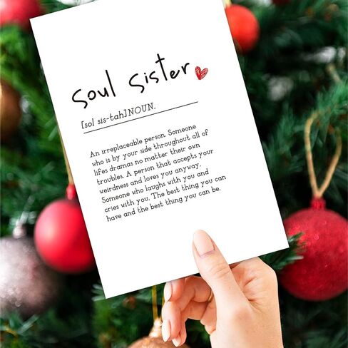 Soul Sister Definition Card, Friendship Birthday Card, Funny Sibling Card, Best Friend Birthday Card, Dictionary Style Card, Bestie Card, Friendship Card, Galentines Day Card in Saudi Arabia