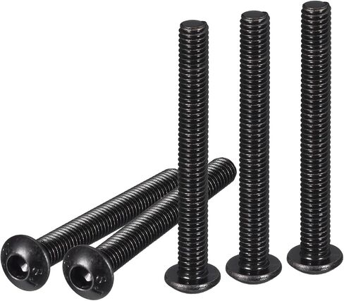 M4-0.7x40mm Button Head Socket Cap Screws - 25Pack - Good for Machine - Carbon Steel Black Oxide - Hex Drive Full Thread Fasteners in Saudi Arabia