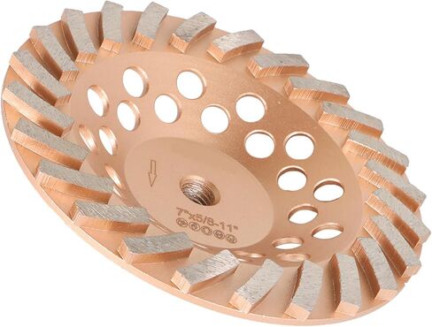 findmall 7 Inch 24 Turbo Diamond Segments 5/8 Inch -11 Arbor Grinding Wheels Diamond Cup Grinding Wheels Fit for Concrete and Masonry Available in Saudi Arabia