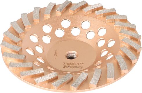 findmall 7 Inch 24 Turbo Diamond Segments 5/8 Inch -11 Arbor Grinding Wheels Diamond Cup Grinding Wheels Fit for Concrete and Masonry Available in Saudi Arabia