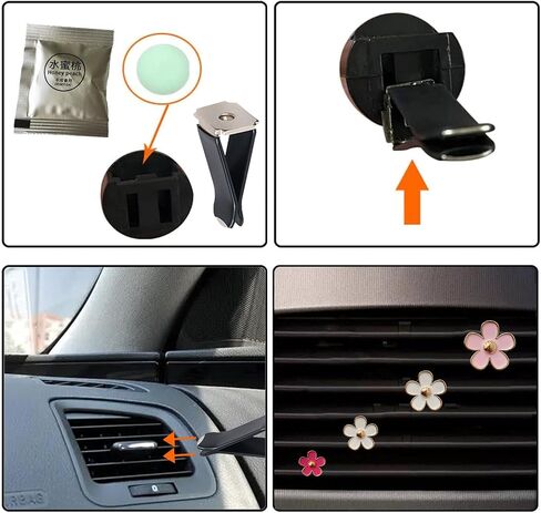 Car Air Freshener Vent Clips Cute Girly Pink Car Interior Decor Stuff Aesthetic Bee Car Accessories for Women in Saudi Arabia