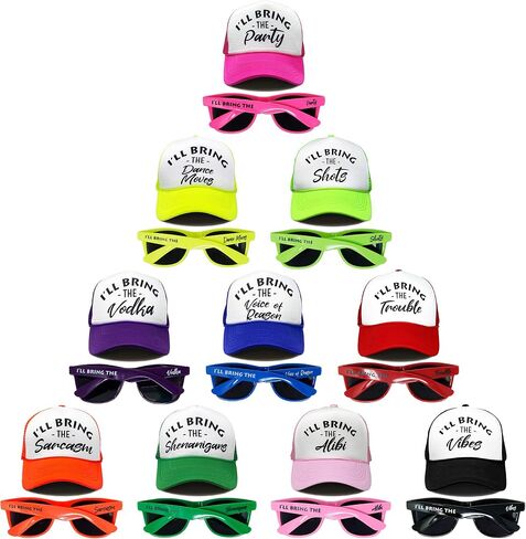 Funky Junque Bridal Bachelorette Party Snap Back Foam Trucker Hat I'll Bring The Baseball Cap in Saudi Arabia