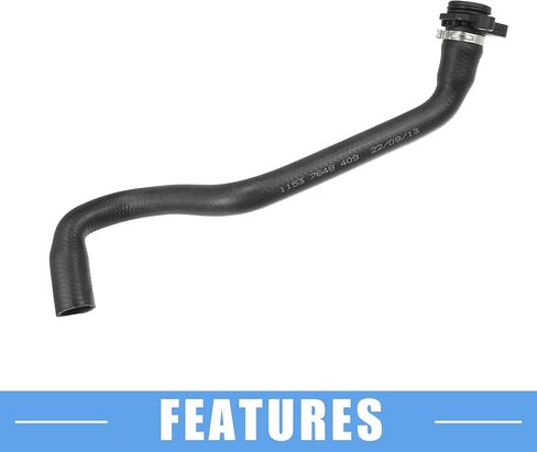 Radiator Coolant Hose No.11537649409 for BMW X5 SDrive35i XDrive35i 3.0L L6 - Gas 2014-2018 Rubber Black in Saudi Arabia