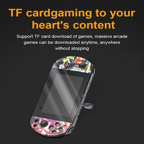 2024 New Handheld Game Console -，4.3 IPS Screen,Inclusive of 64G TF Card ,10000+ Video Games, 3000 Battery capacitymAh，Handheld Game Console for Kids and Adults in Saudi Arabia