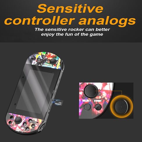 2024 New Handheld Game Console -，4.3 IPS Screen,Inclusive of 64G TF Card ,10000+ Video Games, 3000 Battery capacitymAh，Handheld Game Console for Kids and Adults in Saudi Arabia