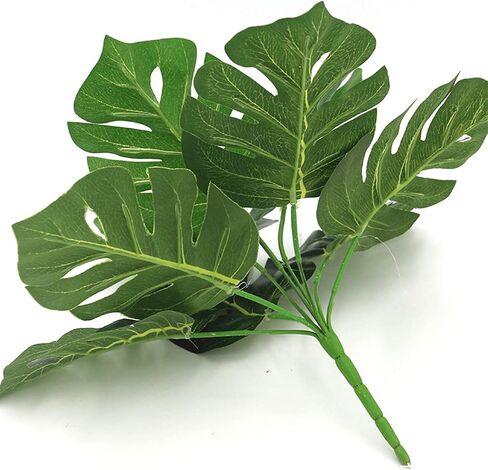 Rinlong Fake Alocasia Amazonica Tropical Safari Jungle Leaves Artificial Plants for Home Hawaiian Decor Indoor African Mask Plant in Saudi Arabia